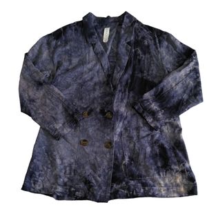 Amadi Medium Tie Dye Linen Blend Jacket